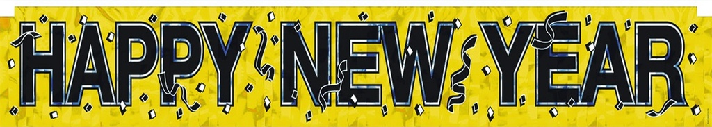 Metallic Happy New Year Fringe Banner, 1.5m