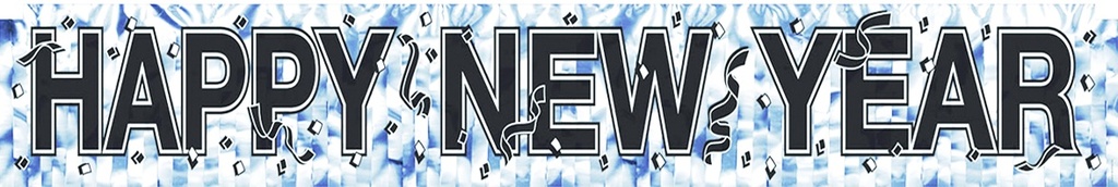 Metallic Happy New Year Fringe Banner, 1.5m
