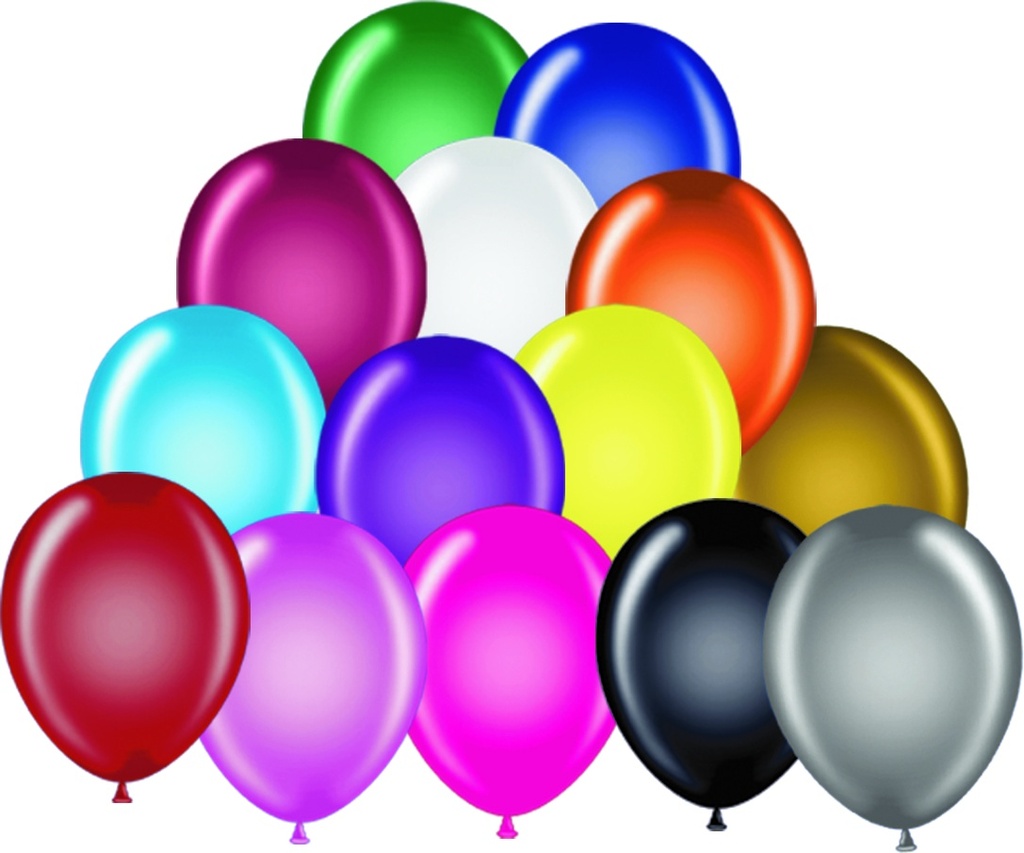 Biodegradable Helium-Quality Metallic Balloons, 12"