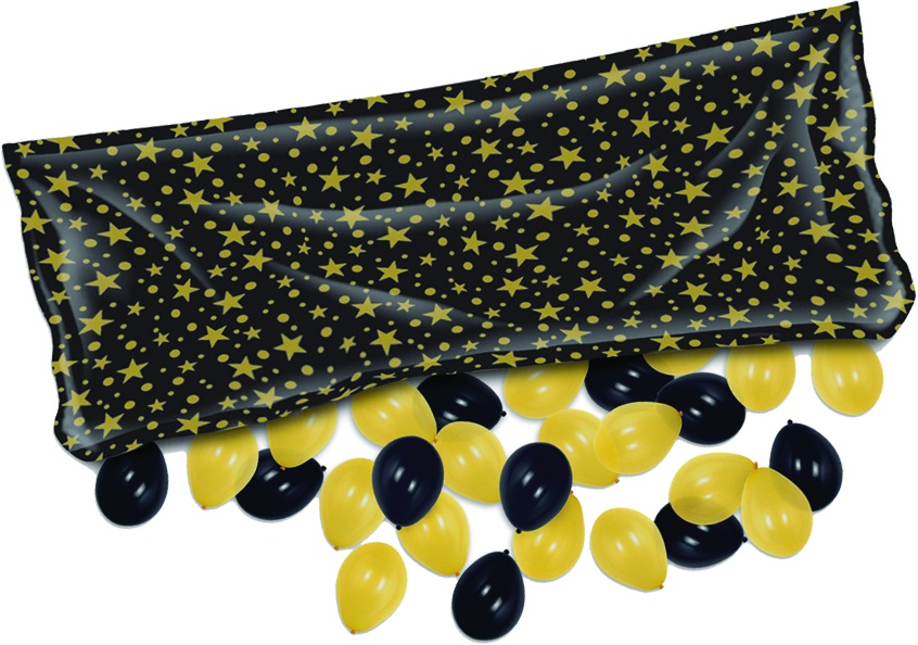 Plastic Balloon Drop with 50 Balloons, 22.5cm