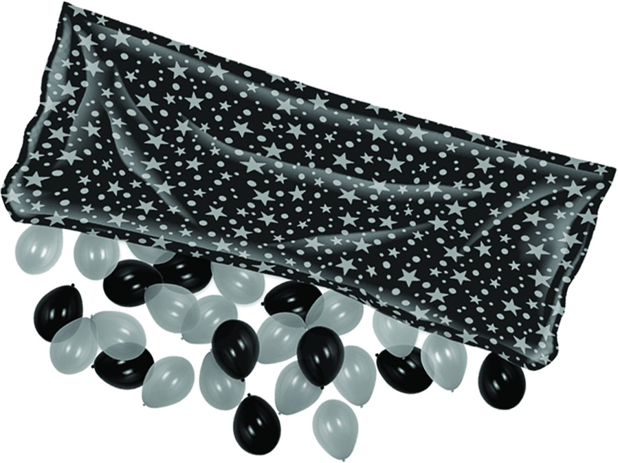 Plastic Balloon Drop with 50 Balloons, 22.5cm