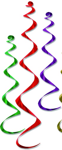 Foil Spiral Streamers, 60-90cm