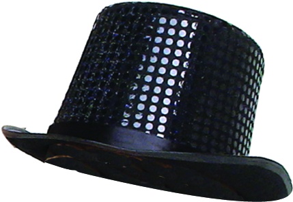 Sequin Crown Top Hat