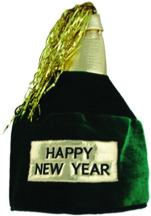 Happy New Year Bottle Head Hat