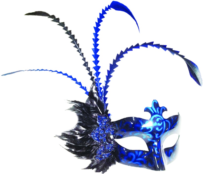 Feather Mask Jewel Plume