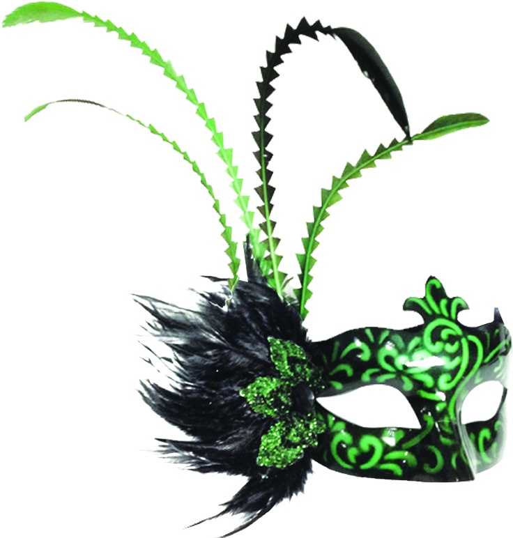 Feather Mask Jewel Plume
