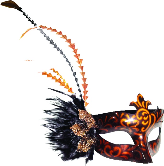 Feather Mask Jewel Plume