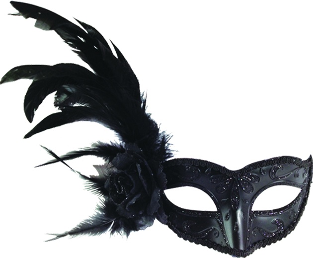 Feather Mask Rose Plume