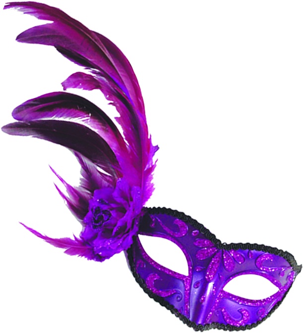 Feather Mask Rose Plume