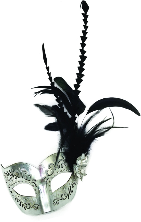 Feather Mask Zigzag Quill Plume