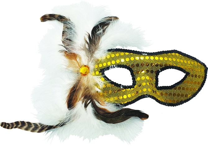 Feather Mask Barred Side Spray