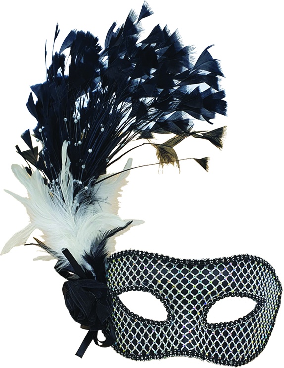 Feather Mask Lattice Pearl Plume