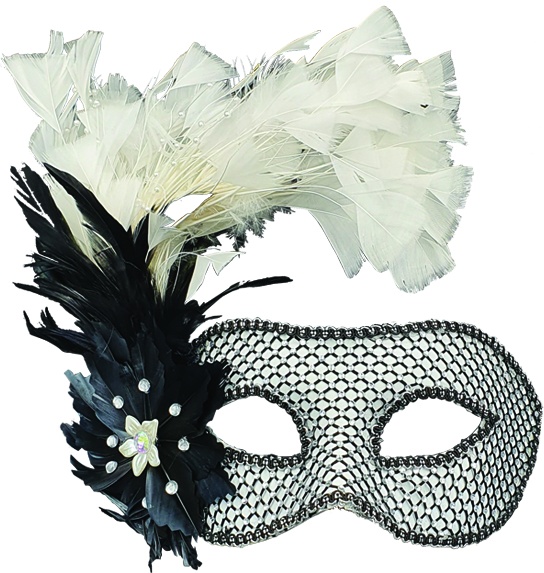 Feather Mask Lattice Pearl Plume
