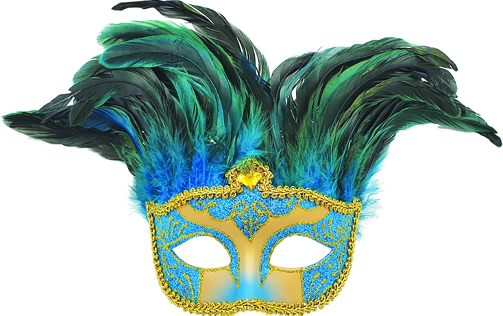 Feather Mask Peacock Crest