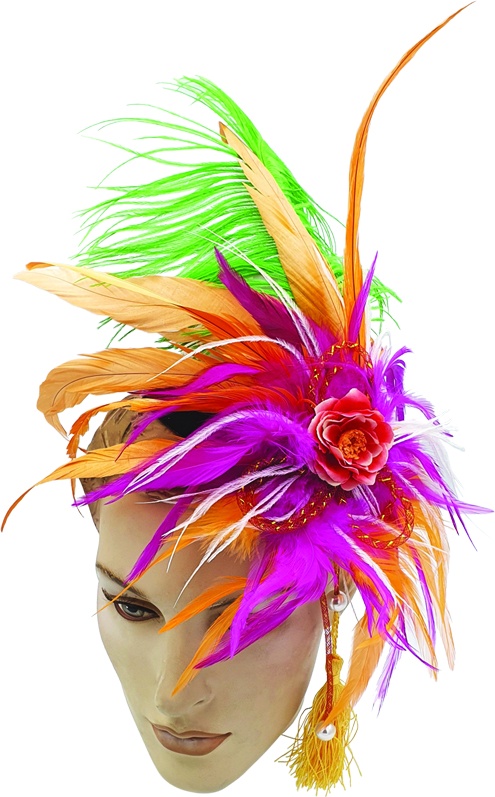 Feather Headdress Rose Tassel