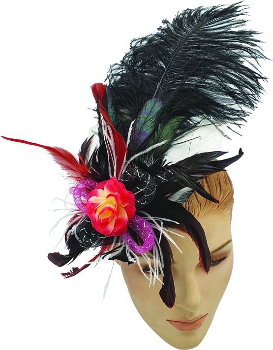 Feather Headdress Floral Plume