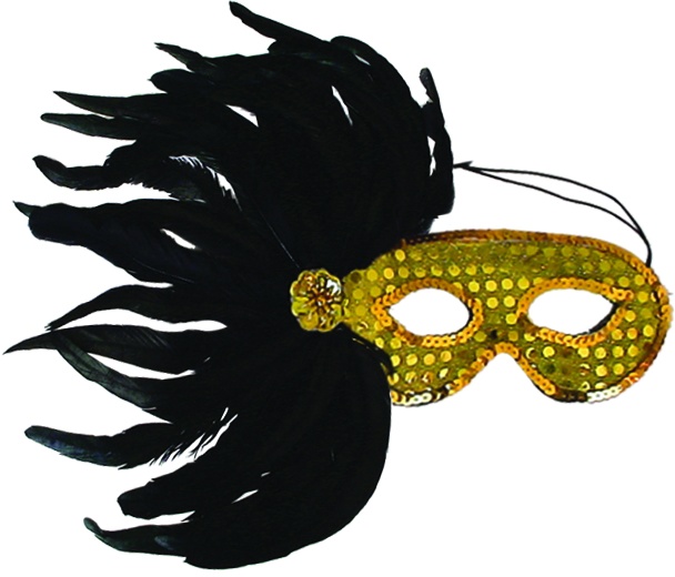 Sequin Feather Mask