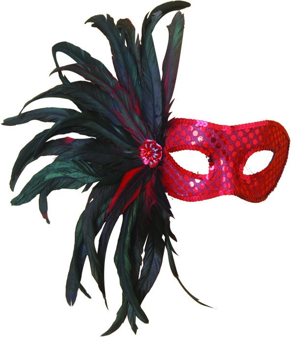 Sequin Feather Mask
