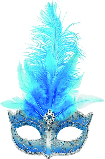 Feather Mask Brooch Crest