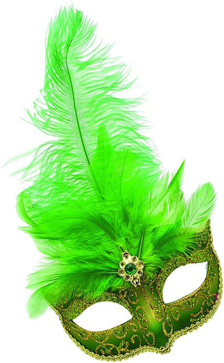 Feather Mask Brooch Crest