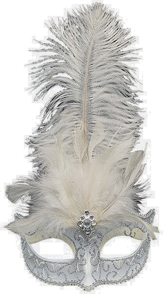 Feather Mask Brooch Crest