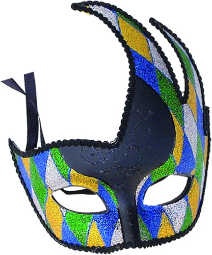 Plastic Mask Harlequin Jester