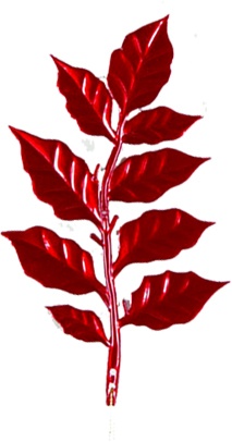 Plastic Leaf Candy Apple, 19cm