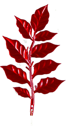 Plastic Leaf Candy Apple, 19cm