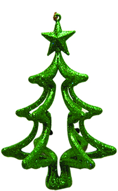 3D Tree with Star, 11cm