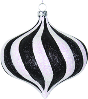 Glittered Striped Onion, 10cm