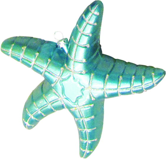 Glittered Starfish, 16cm