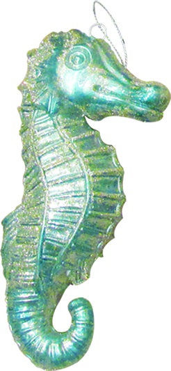 Glittered Seahorse, 16cm