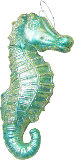 Glittered Seahorse, 16cm