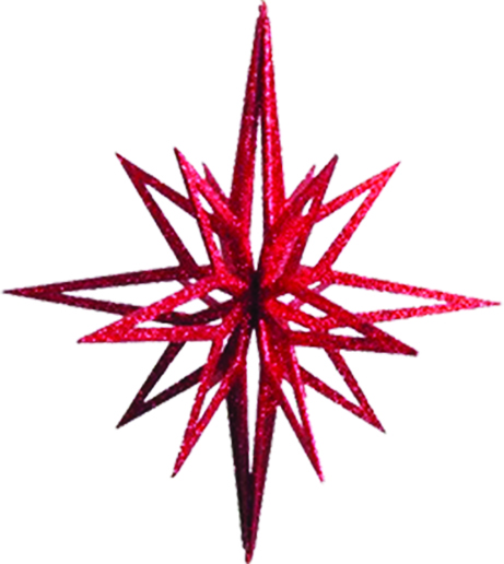 Glittered 3D Star, 41cm