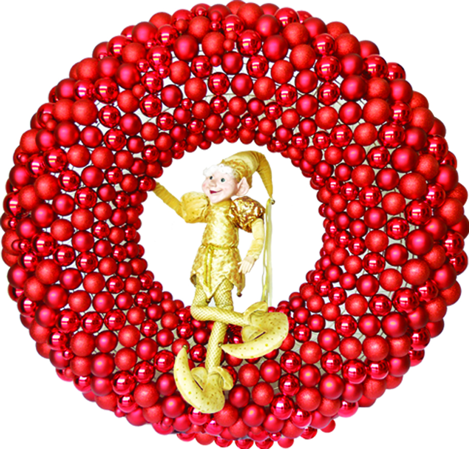 Bauble Wreath, 1.5m