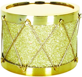 Glittered Drum, 12.5cm