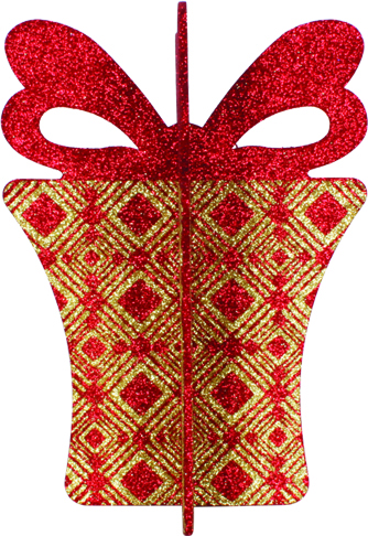 Glittered 3D Gift Box, 57cm