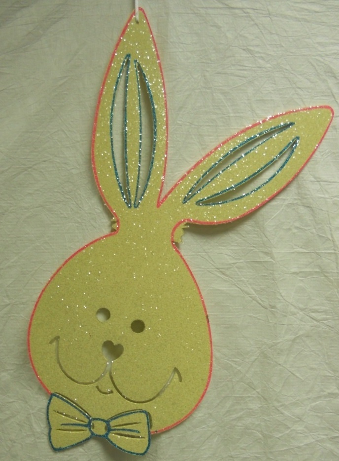 Glittered Foamboard Bunny Head, 50cm