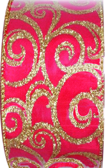 Glittered Satin Ribbon, 9.1m