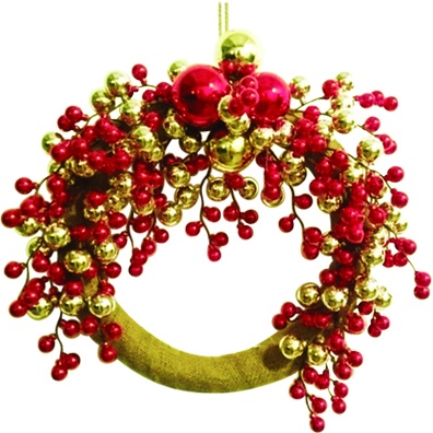 Rattan Berry Bauble Door Hanger, 38cm
