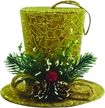 Ornamental Hat with Trimmings, 15cm