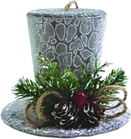 Ornamental Hat with Trimmings, 10cm