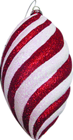 Glittered Swirl Drop, 15cm
