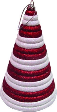 Glittered Cone, 15cm