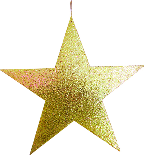Glittered Star, 33cm