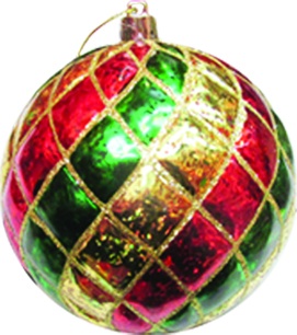 Harlequin Bauble, 8cm