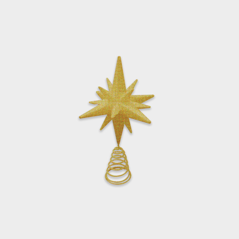 Glittered 8-Point Star Tree Top, 29cm