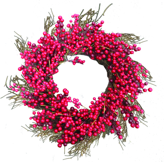 Berry Wreath with Twigs, 70cm