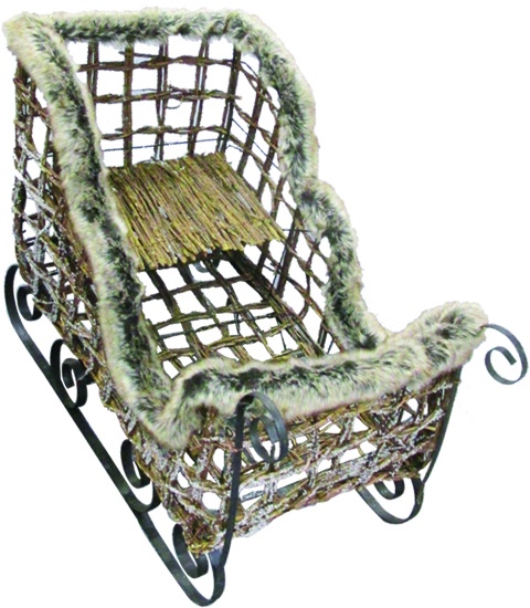 Rattan Sleigh, 49cm