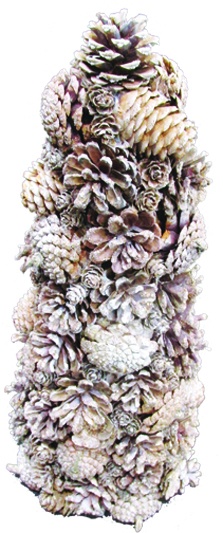 Wintry Cone with Pinecones, 43cm
